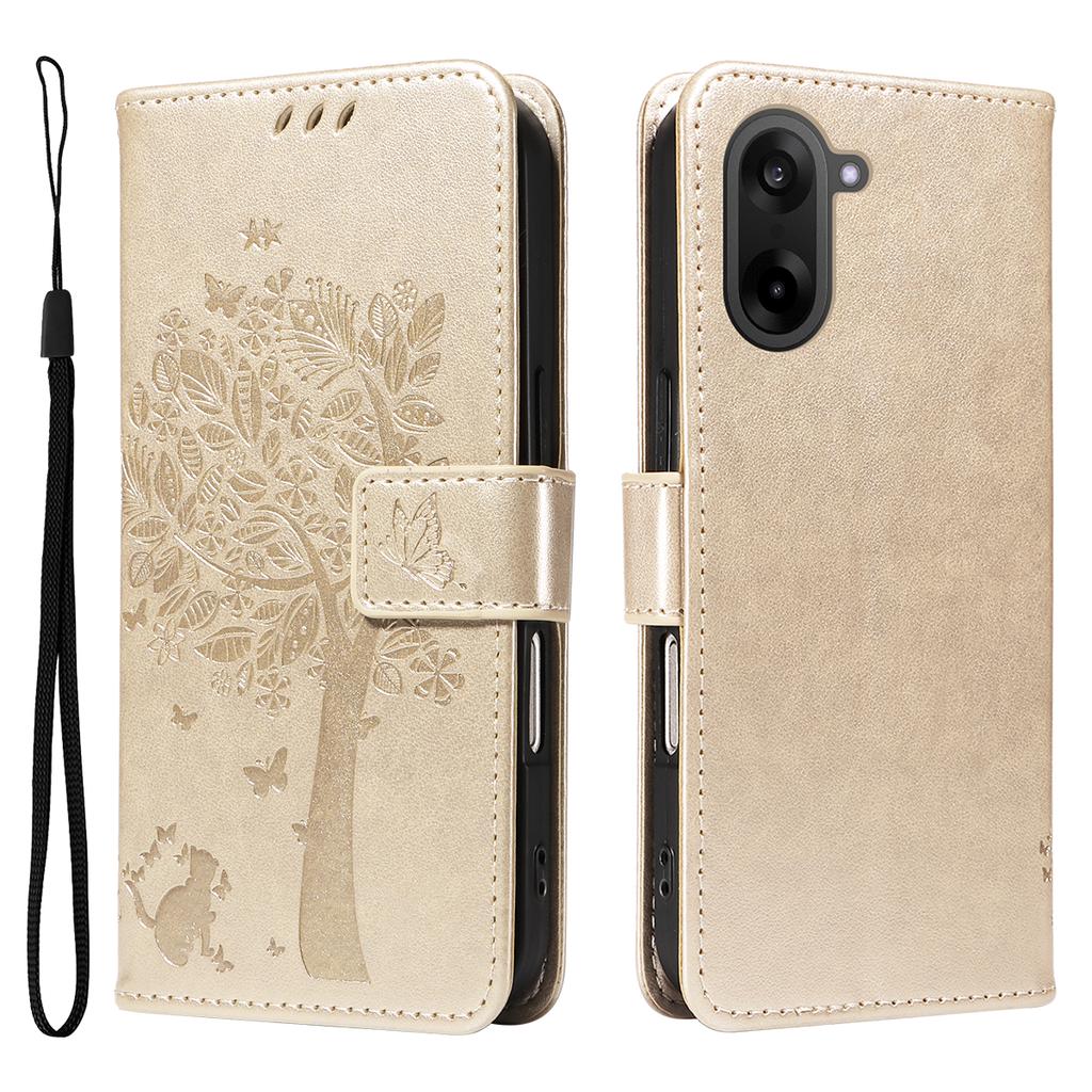 For OnePlus Nord CE5 5G/OnePlus Ace 5 Racing 5G Phone Case with Stand Cat Tree Pattern Leather Wallet Mobile Cover