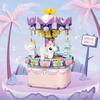 Carousel Mini Particle Assembly Building Blocks Ferris Wheel Music Box Decoration