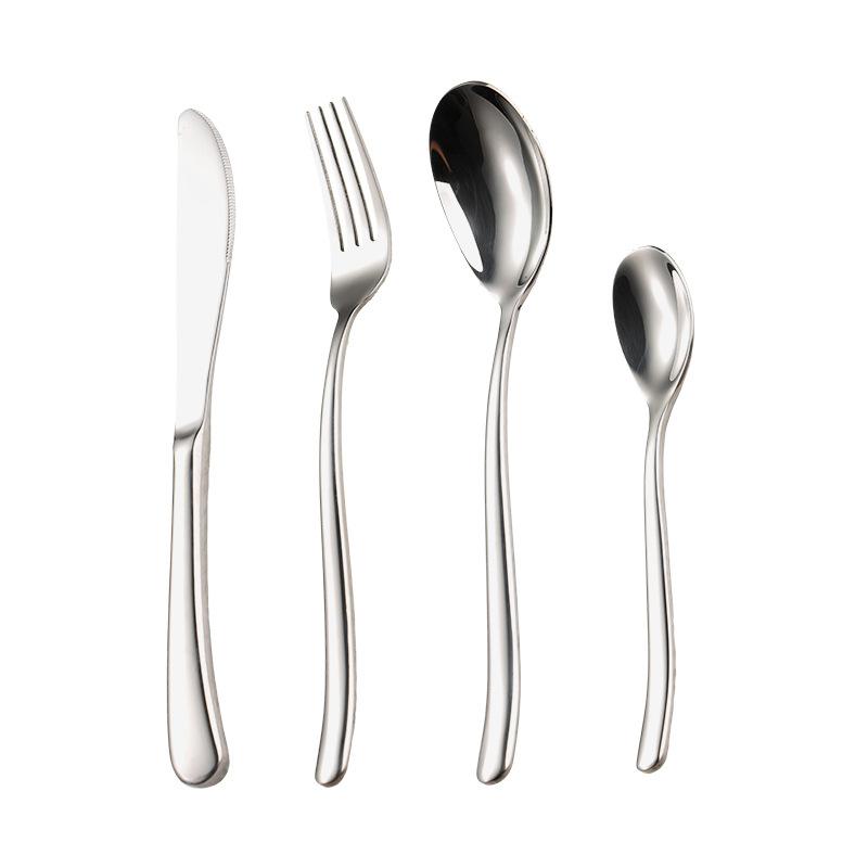 304 Stainless Steel Knife, Fork and Spoon Steak Western-style Tableware Bright Wine Shop Knife and Spoon Tableware Set