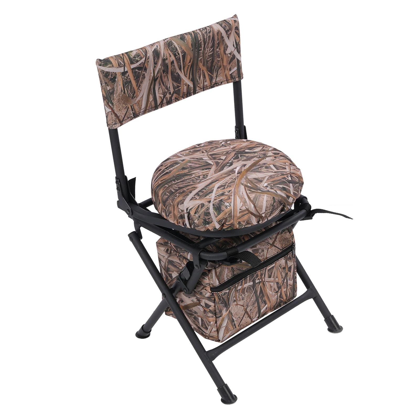

360 Degree Swivel Camping Chair Folding Lightweight Portable Fishing Chair Foldable Compact Fishing Stool for Outdoor