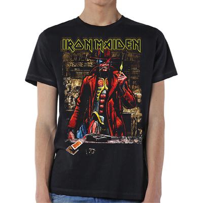 Camiseta de Banda de Rock Clásico Metal Oficial Iron Maiden Stranger Sepia Camiseta Negra