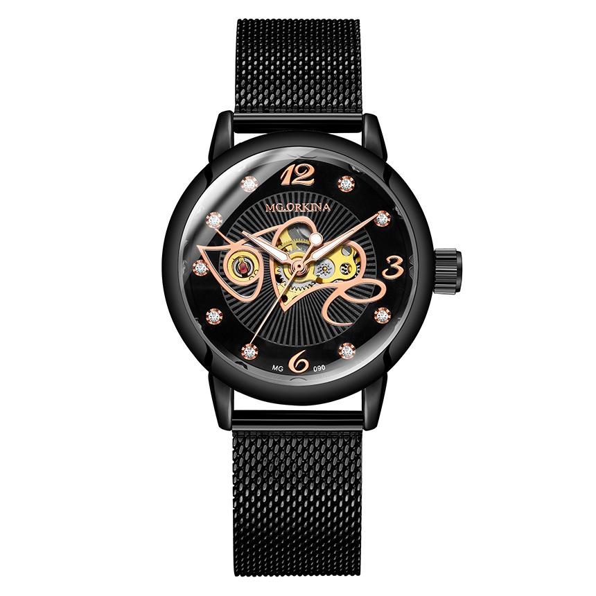 ORKINA Ladies Automatic Mechanical Watch Luxury Brand Women Wristwatch Fashion Skeleton Clock Senhoras Assistir Reloj Mujer 2022