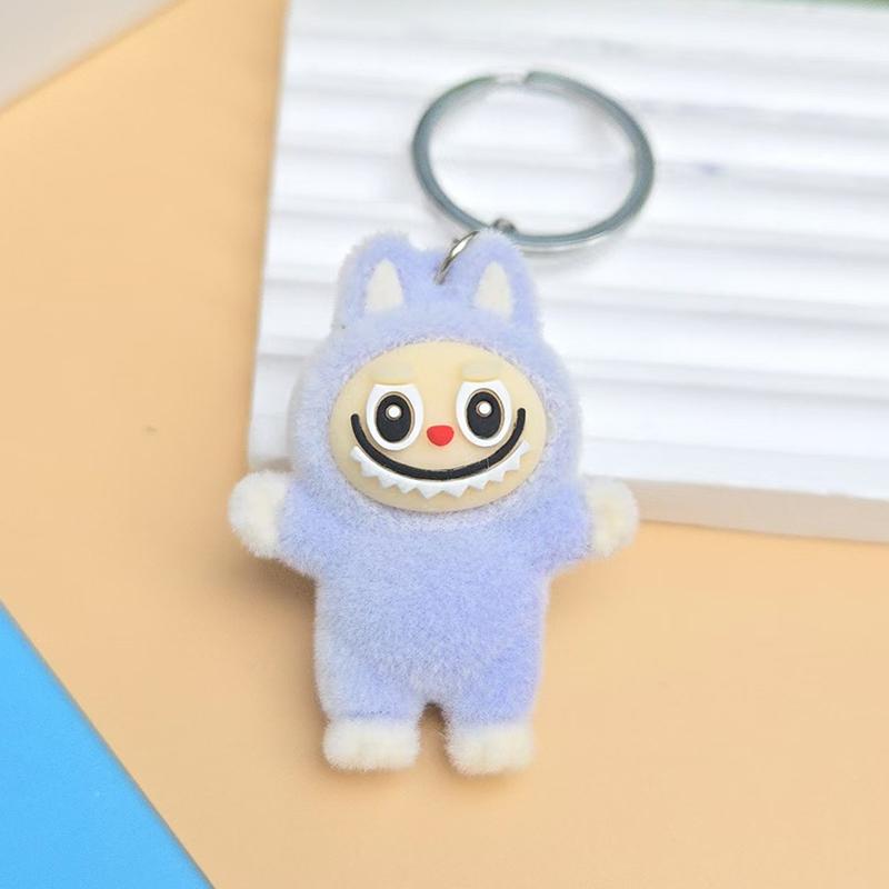 Flocking Doll Cute Pendant Creative Cartoon Keychain Mobile Phone Chain Bag Pendant Gifts