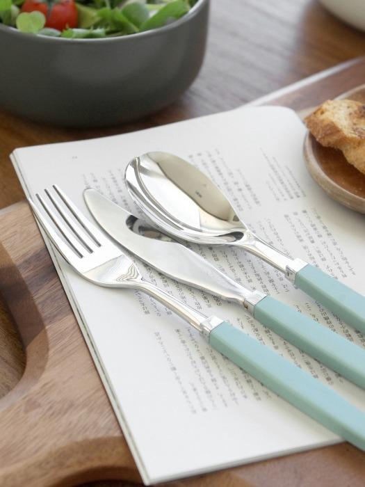 

kamomekitchen 10 COLORS Seagull Cutlery 3P -ver.3 silver blue