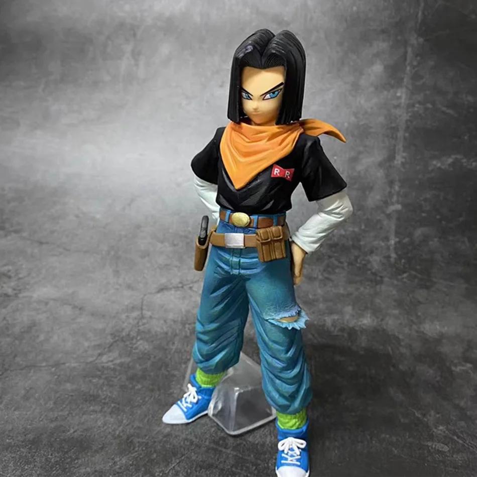 22CM Anime Dragon Ball Z Android 17 18 Figure Android 18 PVC Action Figures Collection Model Toys for Children Christmas Gifts