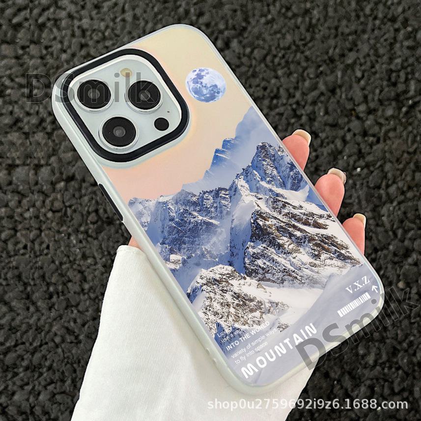 Snow Mountain Aurora White iPhone Case 15 Pro, 14/13, 12, 11Xs Max, xr - Hard, Trendy Plus