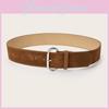 Street Retro Style Solid Color Suede Women Casual Wide Belt For Outfits Daily