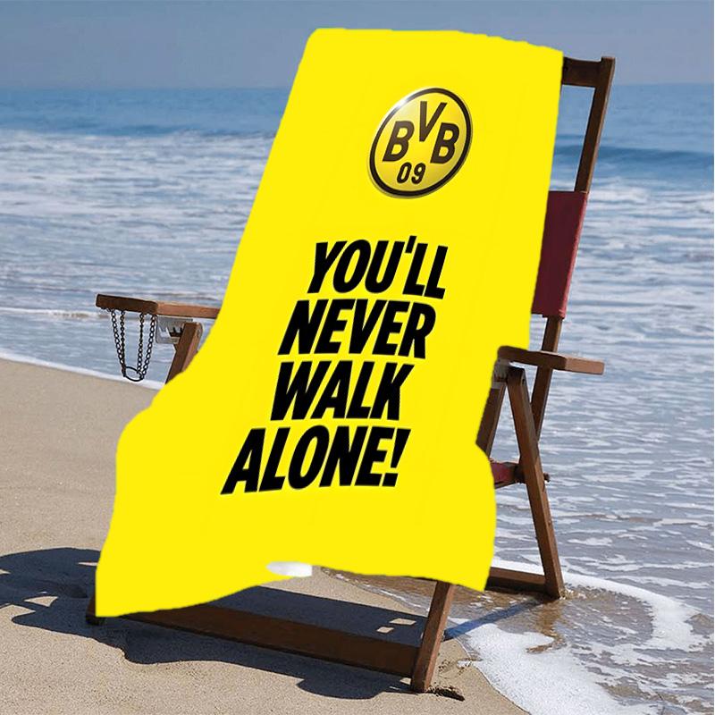 1pc B-BVB Beach Towel, Beach and Seaside Swimming Pool Equipment, Fashion Pattern, Rectangular, Travel Essentials