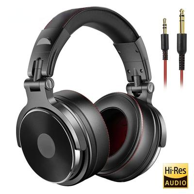 Kabelgebundene Studio-Kopfhörer, Stereo, professioneller DJ-Kopfhörer mit Mikrofon, Over-Ear-Monitor-Ohrhörer, Bass-Headsets