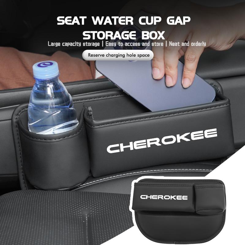 For Jeep Car Seat Gap Multifunctional Storage Bag Water Cup Holder Box Gladiator Rubicon JL JKU TJ YJ CJ Compass Renegade ALT1