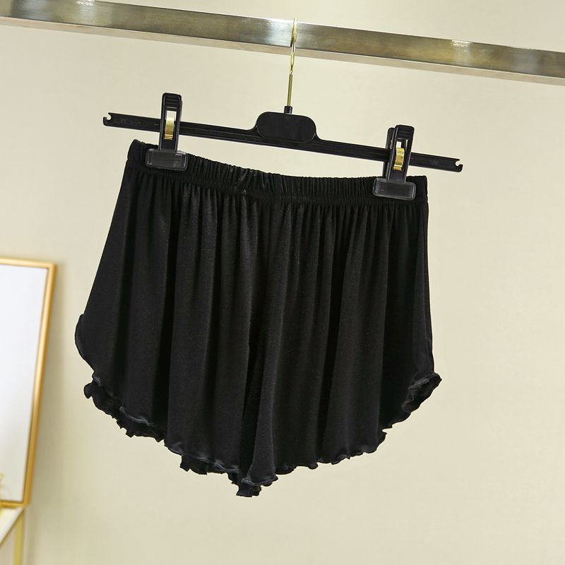 

Modal Cotton Thin Summer Sports Korean Style Women s Casual Loungewear Pajama Shorts Elastic Outerwear Lace Loose Plus Size Shorts Black L (Recommendation 55.00 kg-62.50 kg