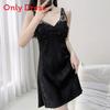 Ice Silk Female Short Sleep Dress With Vneck For Relaxing Home Wear
