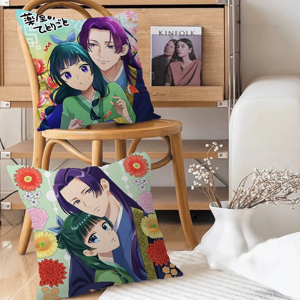 The A-Apothecary Anime Diaries Pillow Case Removable Washable Cushion Cover – All-Season Soft Linen