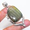 Natural Labradorite Gemstone 925 Sterling Silver Jewelry Pendant 2.64" ZS-233
