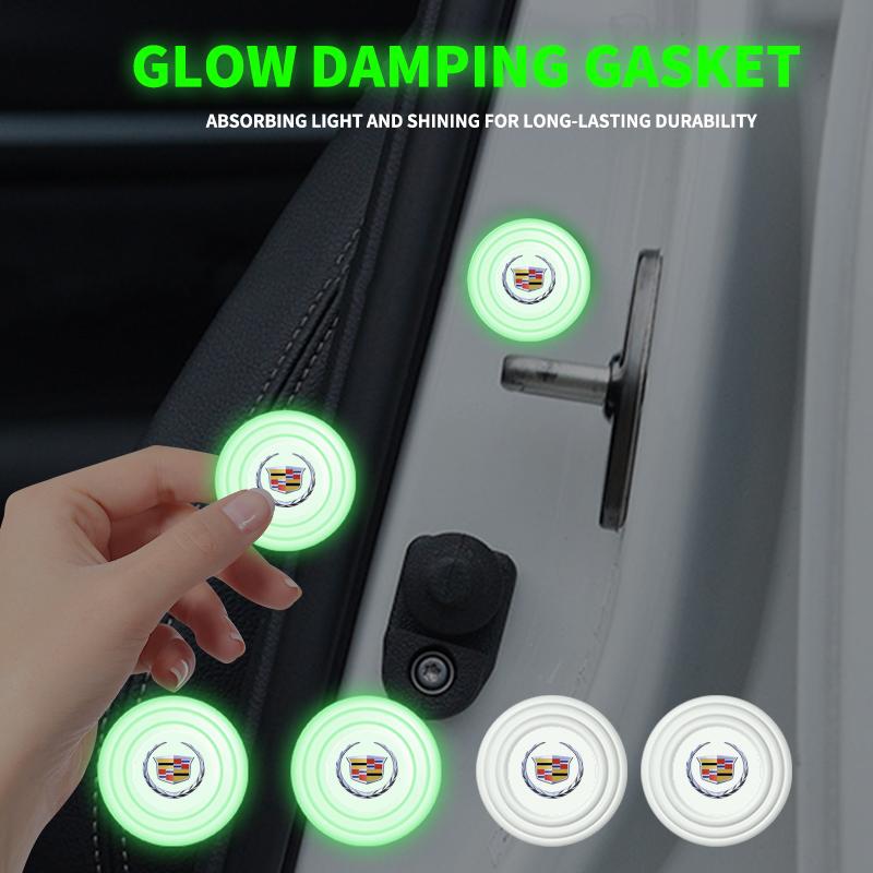 1/2/4pcs Car Trunk Sound Insulation Pad Luminous Shock Absorber for Cadillac ATS BLS CT4 CT5 CTS EXT ESCALADE SRX XT4 SLR XTS zd4