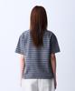 ADERNM Summer Daily Thin Stripe Crop T-Shirt Deep Gray