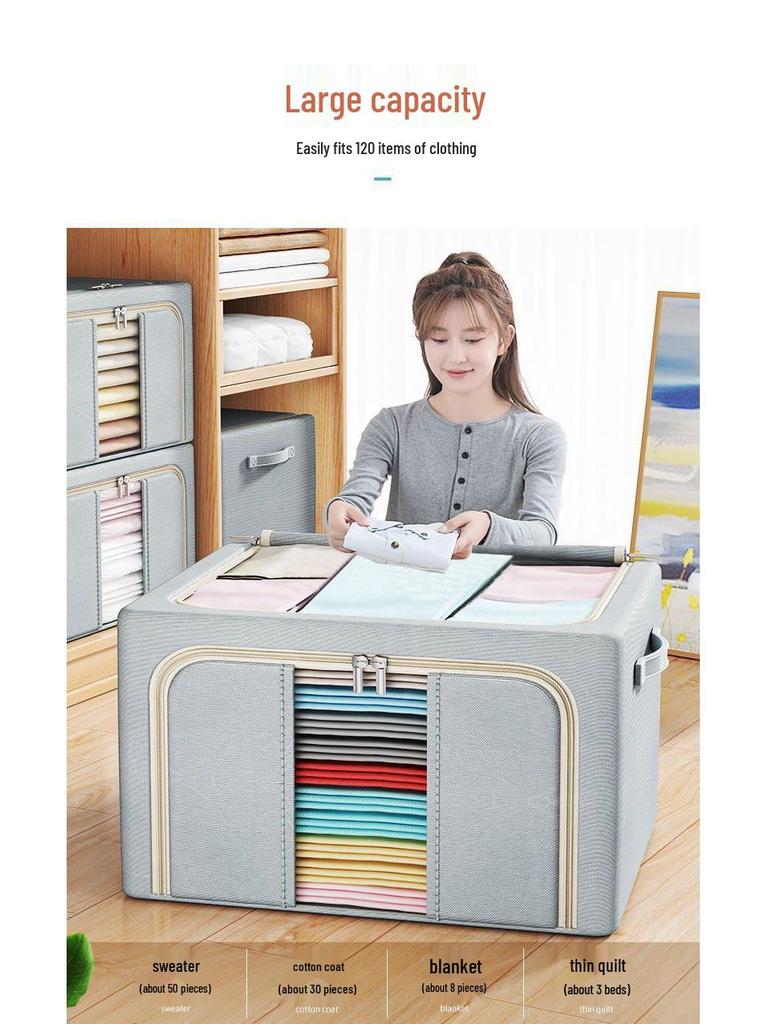 Large Capacity Foldable Oxford Cloth Storage Box for Quilts