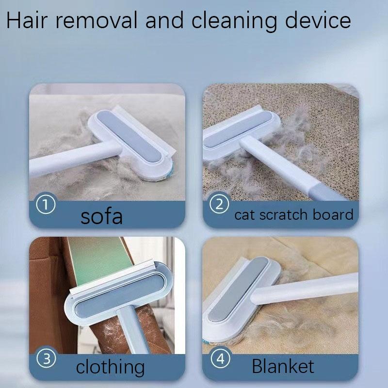3 in 1 Tierhaarentferner Bürste Langer Griff Bürste Tierfell Reinigungswerkzeug Manuelle Katze Hundehaarentferner Bürste