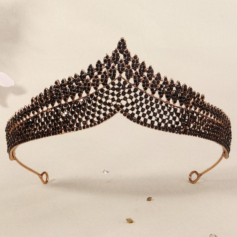 Corona Oscura Ballo di Halloween Corona di Strass Moda Foto Styling Copricapo
