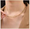 Solid Stainless Steel Chunky Chain Necklace for Women, Simple Link Chain Chokers, Fashion Non Tarnish Jewelry