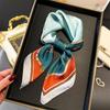 Printed silk scarf square scarf premium sense retro cashew nut versatile shawl sunscreen neck small square scarf headscarf women's scarf