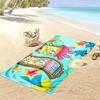 SpongeBob SquarePants3 Print Beach Towel, Large Soft Quick Dry Towel for Beach Camping Swimming