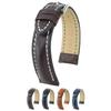 Hirsch Heavy Calfskin Waterproof Calfskin Leather Watch Strap 24mm Length Attachment Width Quick Release Watch Brown L Bracelet - 18mm, 20mm, 22mm, -