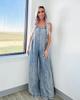2024 Spring Women's Retro Washed Wide-Leg Overalls