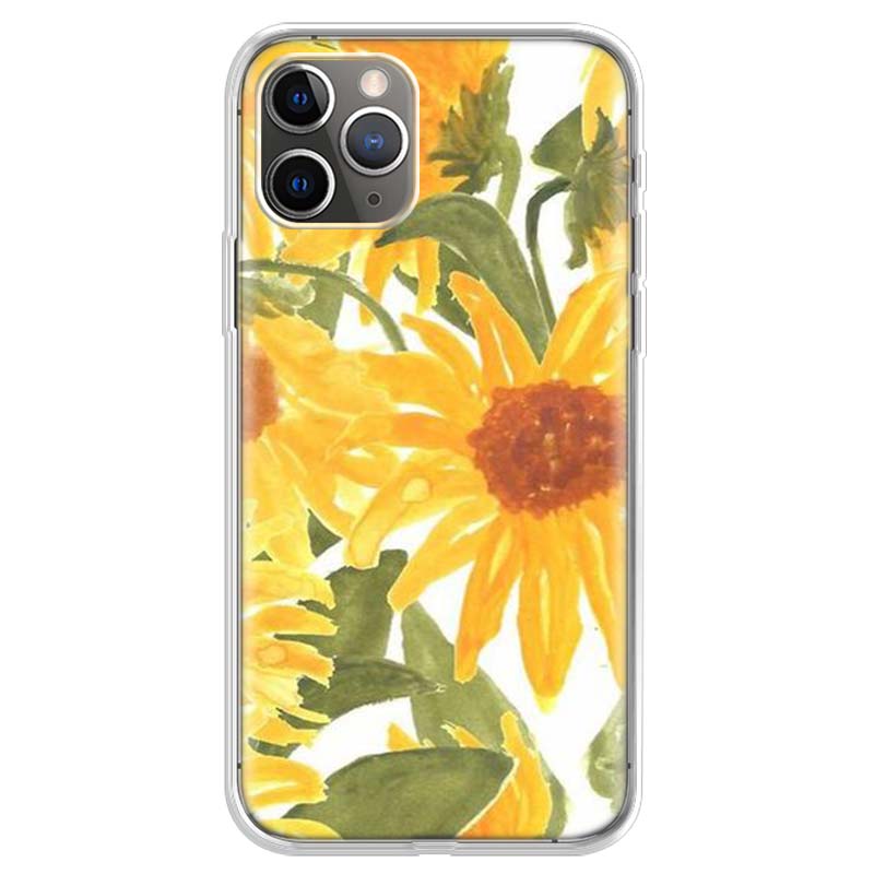 

Hippie Aesthetics yellow Phone Case For iPhone 17 Air 11 13 Mini 14 15 Plus 16 12 Pro Max 16E SE 7 8 Pattern Soft TPU Back Cover iPhone 16