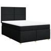 VidaXL Slat Bed Base with Mattress Black 160x200 Cm Fabric 3293626