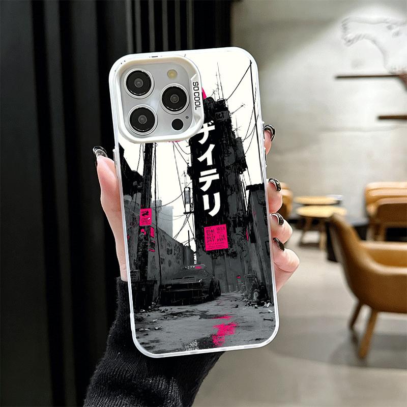 Cyberpunk Aesthetics Soft Phone Case for iPhone 15 16 17 Pro Max 17Air 16E 14 Plus 13 12 Mini Shockproof Cover Back Shell