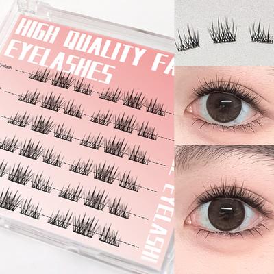 K-pop Lash Clusters Without Glue Natural & Fluffy, Instant Eye-Enlarging False Eyelashes Extension Women Daily Makeup Tools