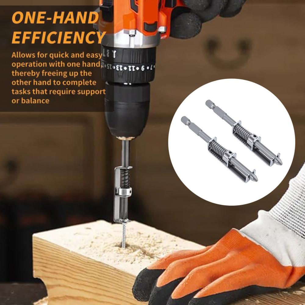 2pcs Single Hand Operation Spring Loaded Screwdriver Bit Single Hand Screw Gripper DIY Woodworking