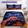 3pcs Duvet Cover Set (1*Duvet Cover + 2*Pillowcase, Without Core), Final Fantasy Print Soft All‑Season Bedding Set, Home Bedroom Decor Gift
