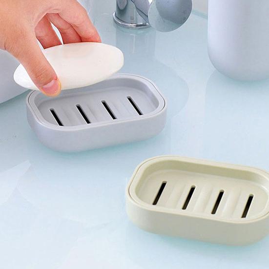 Soap Dish with Drainage Layer Shampoo Bar Holder with Lid Soap Tray Keeps Soap Dry And Clean for Bathroom Shower Bathtub Kitchen