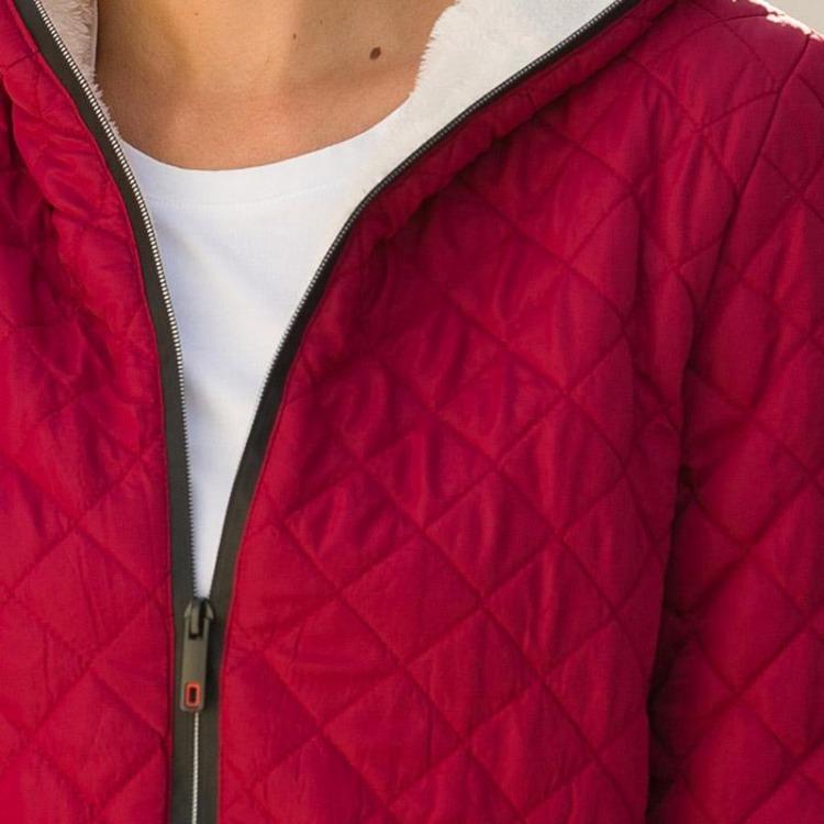 Autumn Winter Women Cotton Parkas Long Thick Jacket Red Velvet Lamb Hooded Outerwear Female Clothing