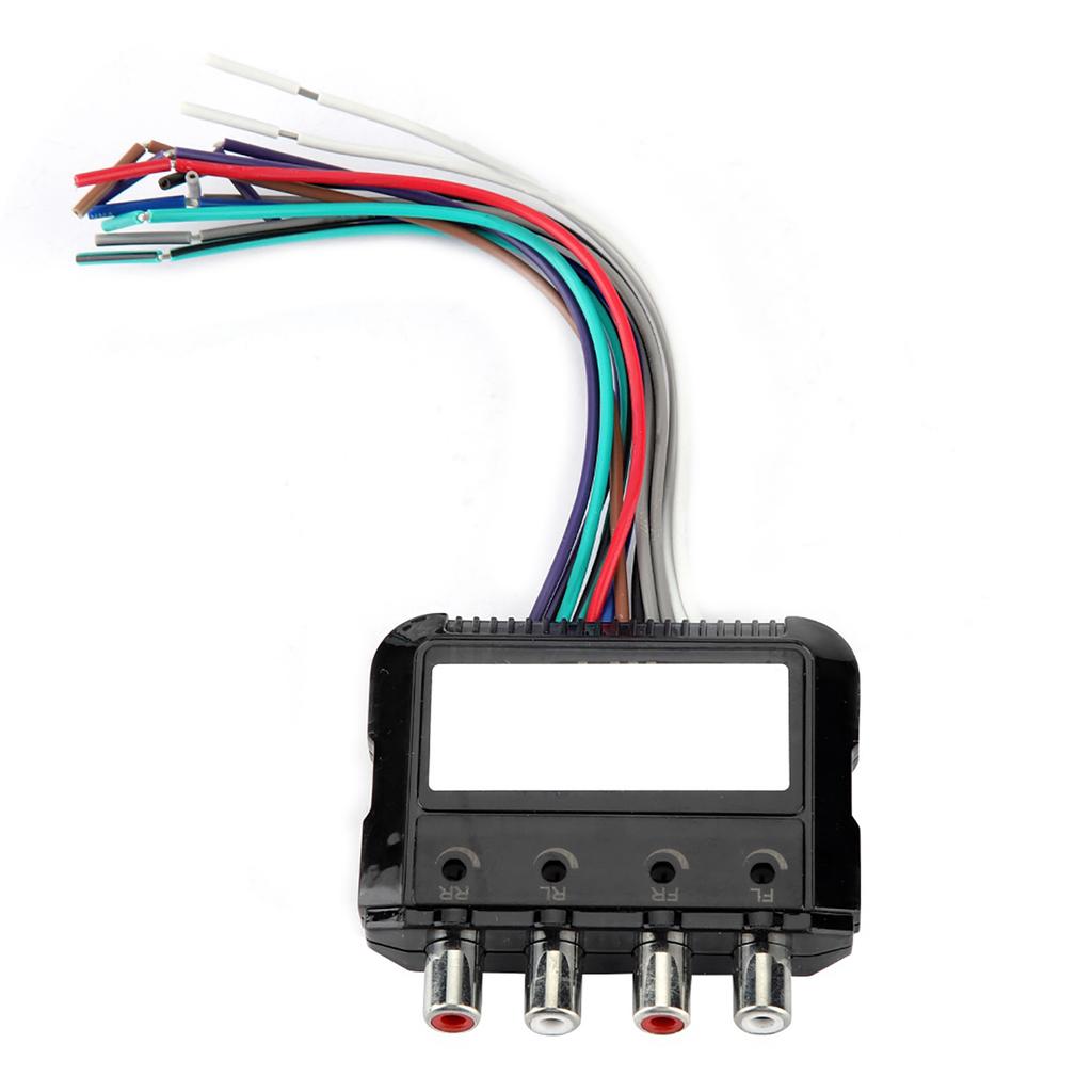 4 Channel High To Low Car Converter, Signal Adapter with Power Amplifier Control Wire, for CD Radio DVD Host Amplifier