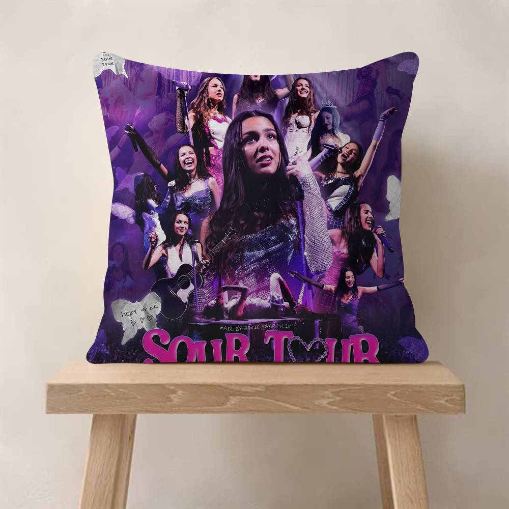 Singer OOlivia Cool RRodrigo Personalized Pillow Dust Cover Bedroom Kids Party Decoration Pillowcase Birthday Children Gift