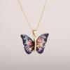 Butterfly Pendant Necklace for Women Fashion Party Daily Cute Animal Accessories Inlaid Bright CZ Versatile Lady Jewelry