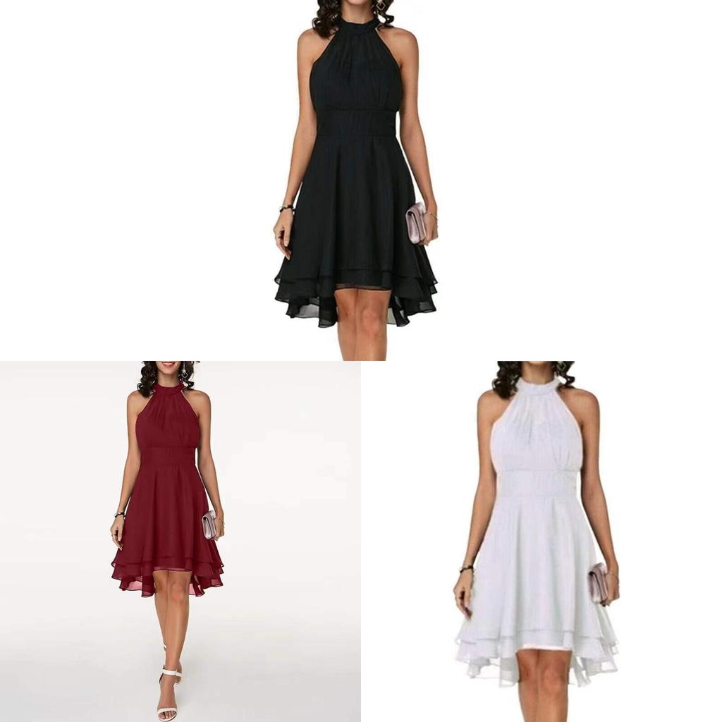 Elegant Linen Sleeveless Dress With Flowy Chiffon Fabric For Office And Casual Wear