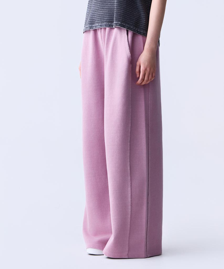 ADERNM Vintage Raw Edge Wide Pants Pink