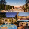 ST38 String Lights Outdoor Garland Connectable Shatterproof Waterproof Plastic 25FT Dimmable Patio Garden Decor Fairy Lighst
