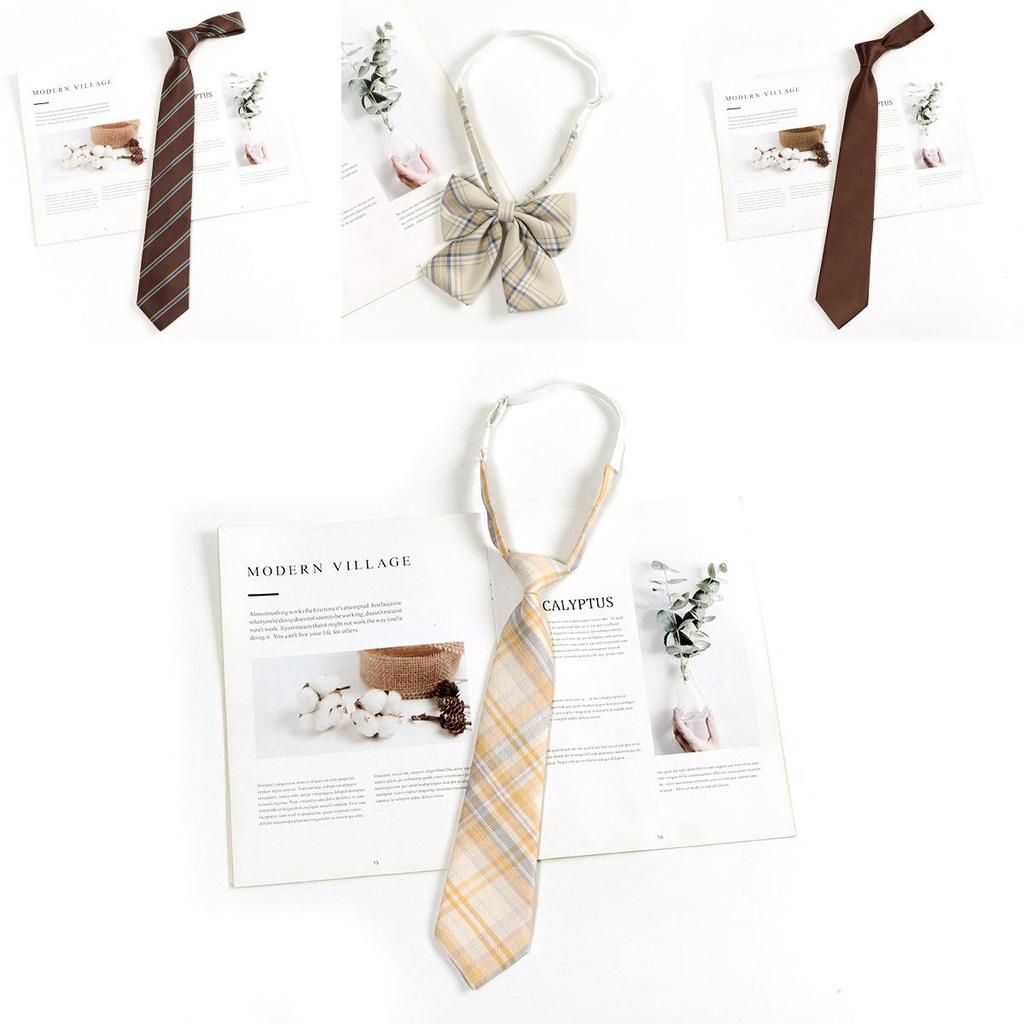 Childrens Checkered Pattern Necktie With Retro Plaid For Casual School Wear