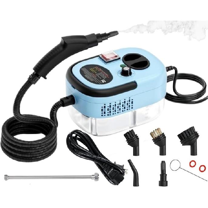 Пароочиститель 7-в-1 2500 Вт Пароочиститель высокого давления для чистки, Пароочиститель для автомобиля Ручной пароочиститель для домашнего использования, Пароочиститель для паркетного пола для