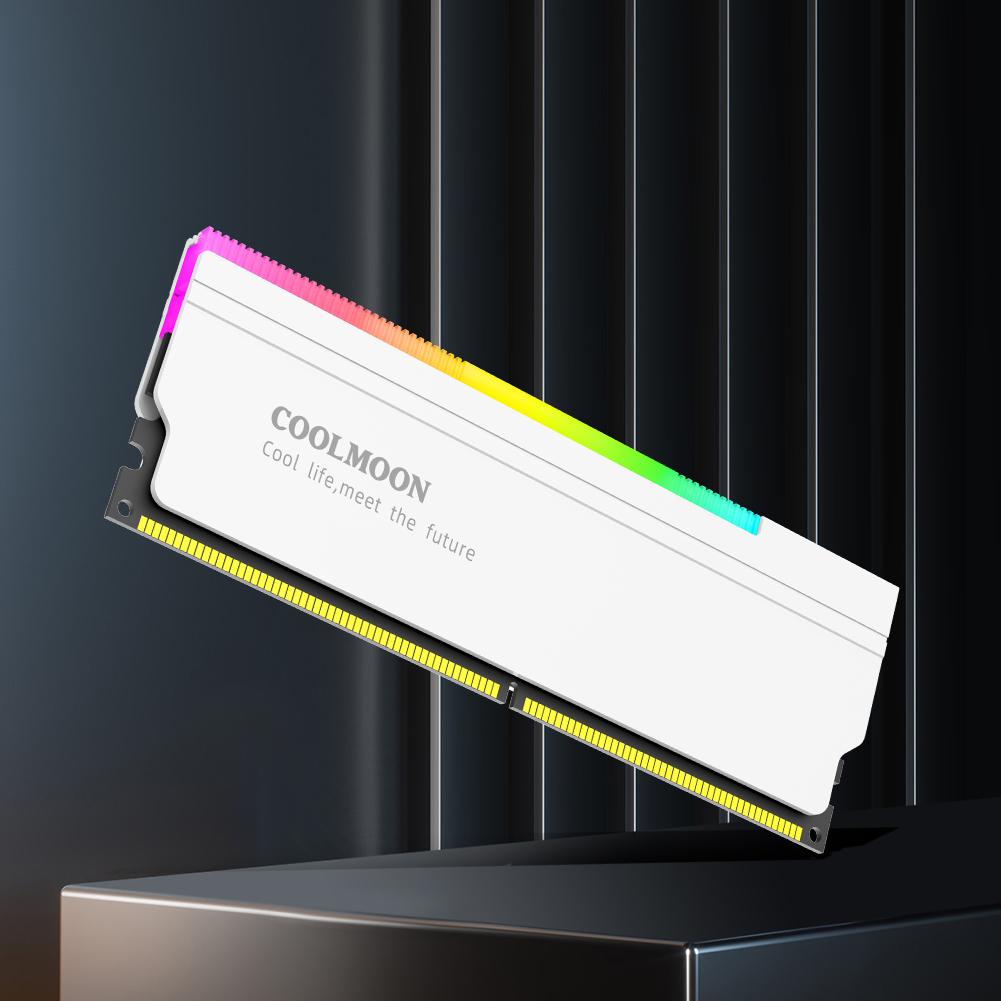 5V-3PIN ARGB DDR Heatsink Aura Sync Heat Spreader Cooler with Thermal Silicone Pad for Desktop Computer PC Memory