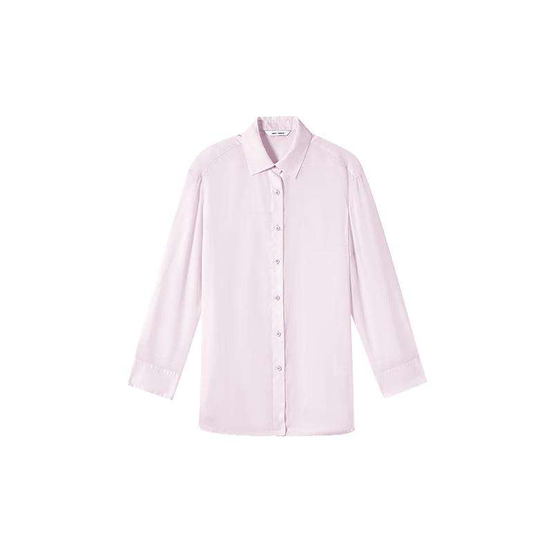 Lancy Women's Loose Fit Polo Collar Cardigan Blouse