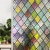 Colorful Translucent Glass Window Sticker Privacy Protection UV Blocking Blackout Window Stickers Decoration Sticker