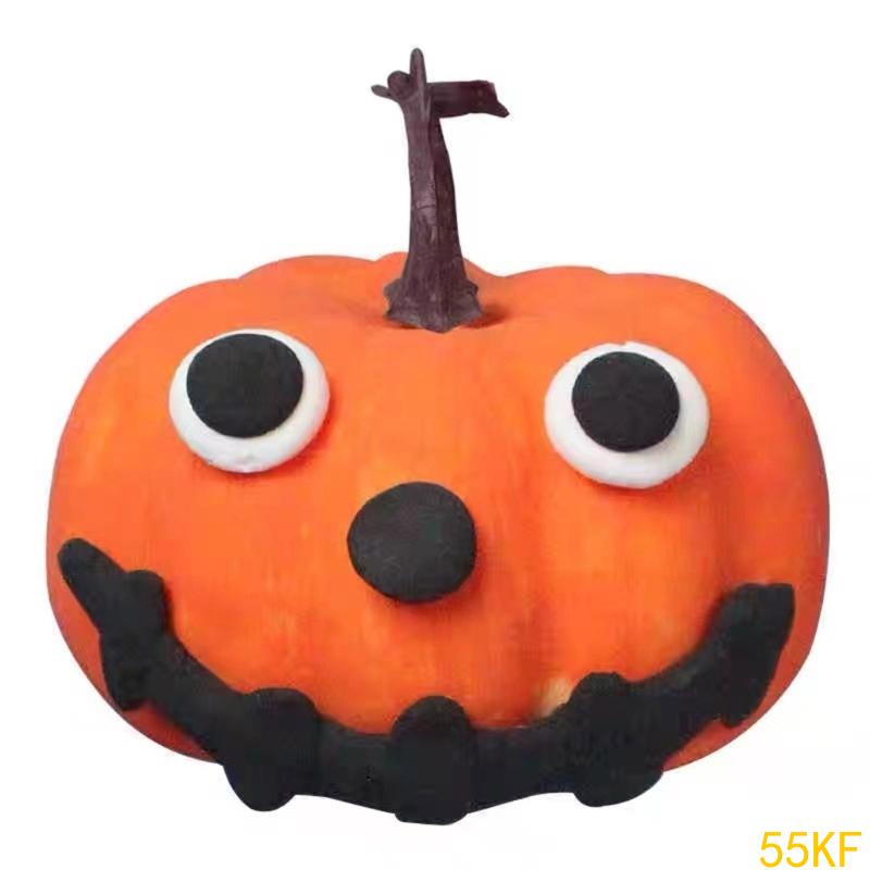 55KF 10Pcs Artificial Pumpkins 8cm OR 10cm White Foam Pumpkins for Fall Festival Thanksgiving Home Party Table Decoration