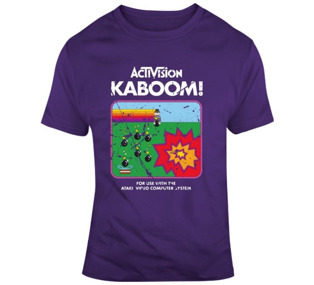 Kaboom Atari 2600 Video Game Fan Distressed T Shirt Unisex T-Shirt L