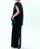 Okuka Tail Knit Long Skirt - Black